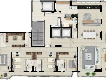Planta baixa do apartamento tipo