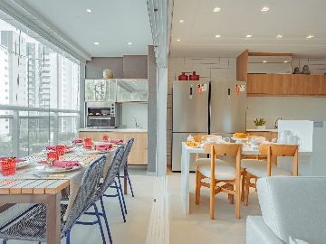 Sala com cozinha americana