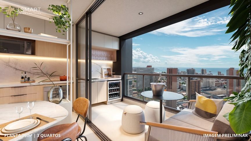 Planta de 79,00m� - 3 quartos 