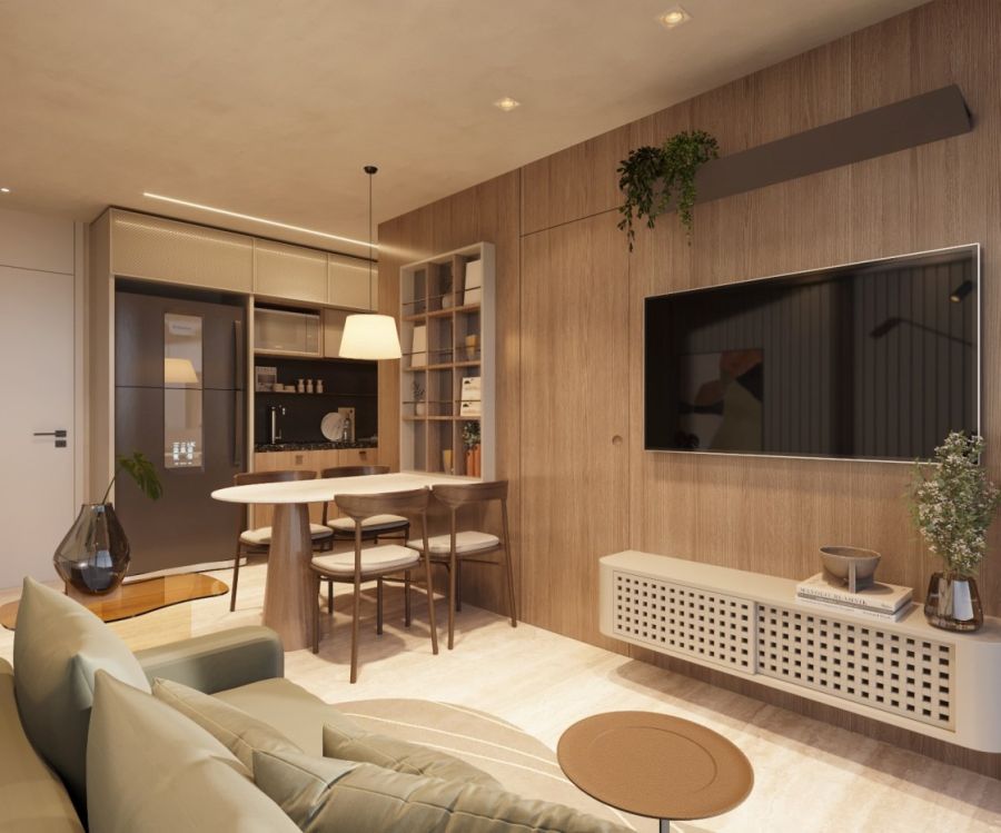 Sala/cozinha apto 56,20m2