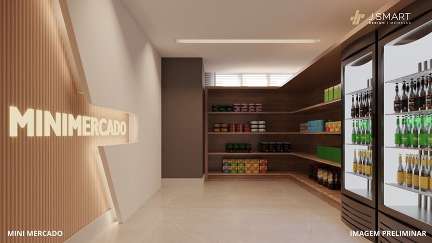 Mini mercado no mezanino