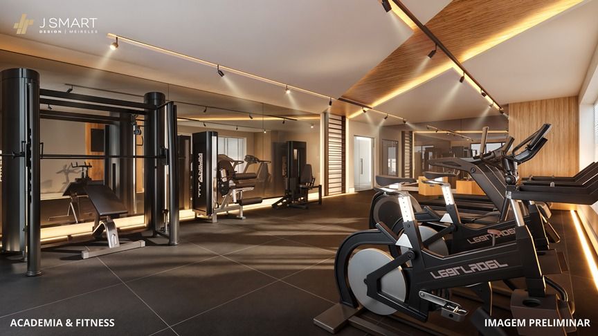 Academia & fitness no mezanino