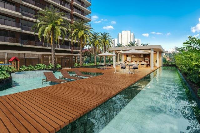 �rea de lazer no pavimento terreo