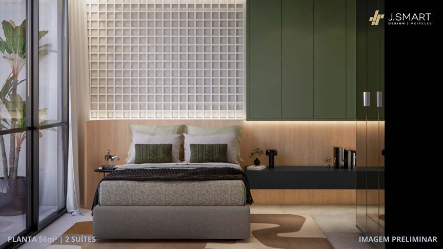 Planta de 56,00m� - 2 su�tes